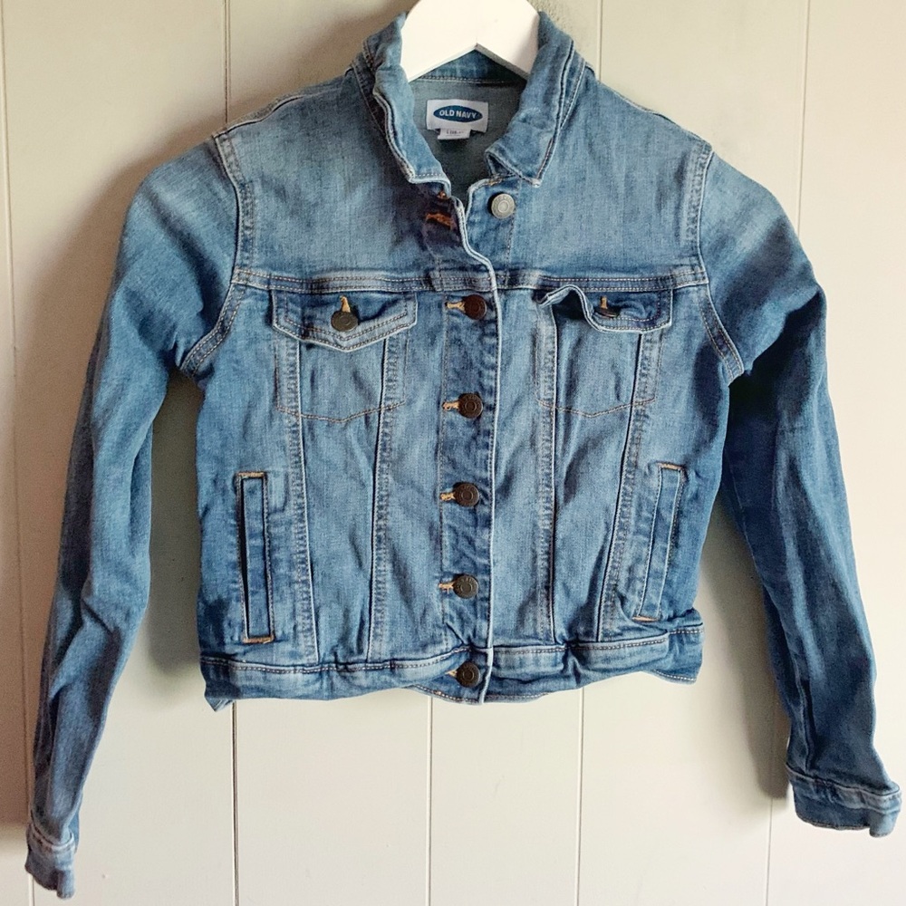 OLD NAVY Kids Girls Trucker Denim Jean Jacket L
